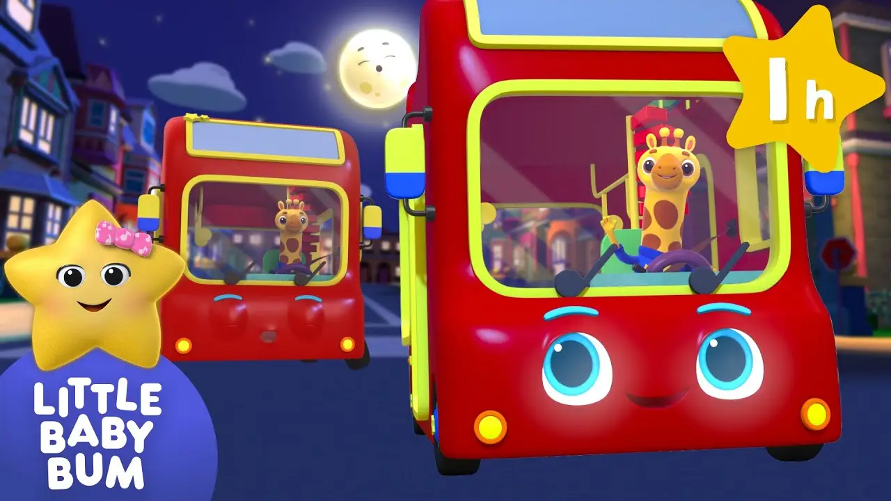 Wheels on the Bus - Sleepy Time ⭐ LittleBabyBum Nursery Rhymes - One Hour Baby Songs Mix