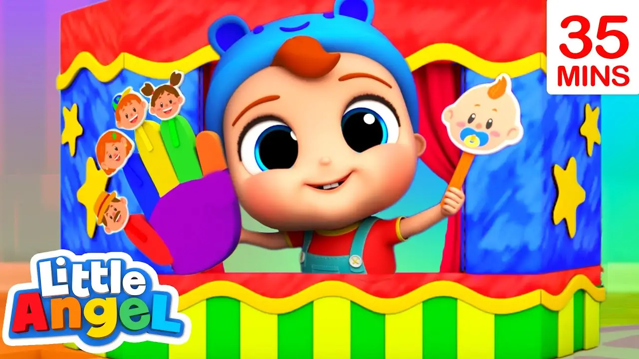 Finger Family Class Room Puppets | + More!  Little Angel Kids Songs & Nursery Rhymes
