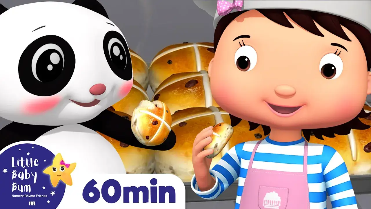 Hot Cross Buns - Baby Food Song | +More Little Baby Bum Kids Songs and Nursery Rhymes