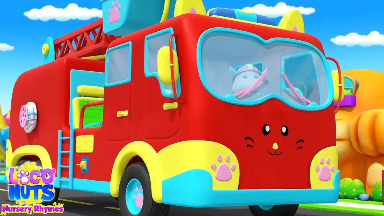 Wheels on the Fire Truck+ More Vehicles Nursery Rhymes & Baby Songs