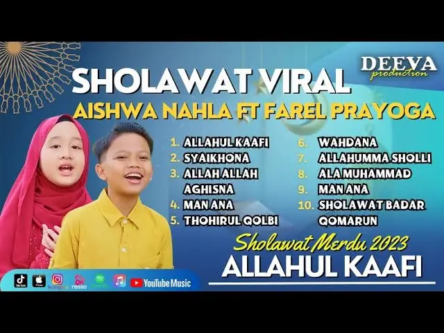 Allahul Kaafi Mix Sholawat Badar - Aishwa Nahla Ft Farel Prayoga | Full Album Terbaru 2023