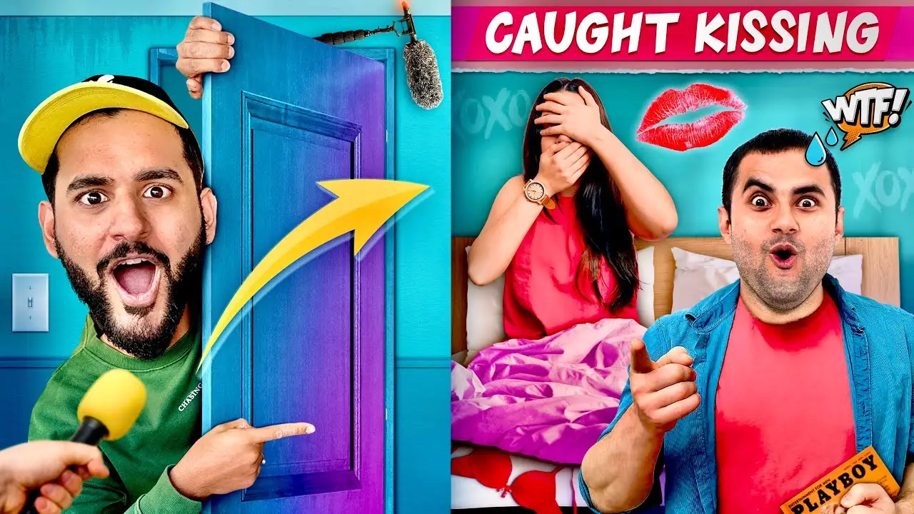 I Hide in my cameraman’s HOUSE & He had no idea about it !! *Caught kissing*