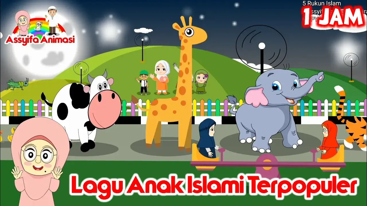 Lagu Anak Islami - Sholawat Badar, Allahul Kaafi, Alif ba ta tsa, 25 nabi, rukun Islam, dan lainya