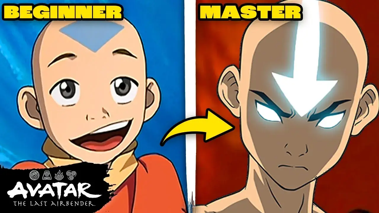 Avatar Aang’s Evolution (Mastering All 4 Elements + Avatar State) 🌊⛰🔥🌪 | Avatar: The Last Airbender