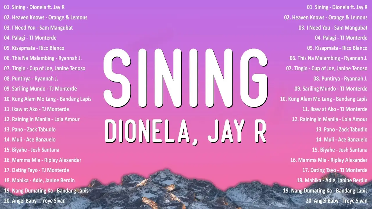 Dionela ft Jay R - Sining 💗 Best OPM Tagalog Love Songs 2024 - NEW OPM Trending  Playlist #v1 #opm