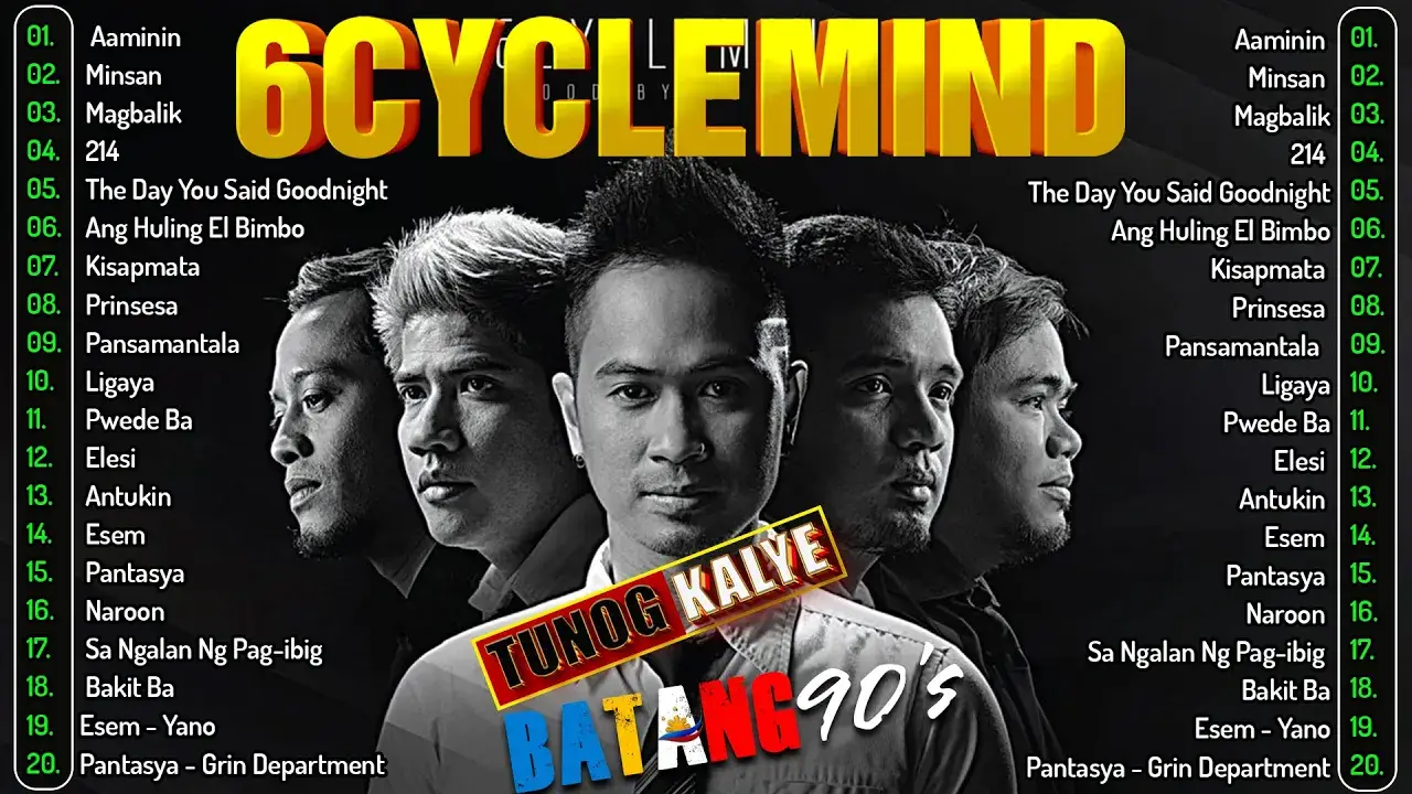 6Cyclemind , Siakol Hale, Cueshe, Rivermaya, Nonstop - Tunog Kalye Songs 90s | Opm Bands 90s