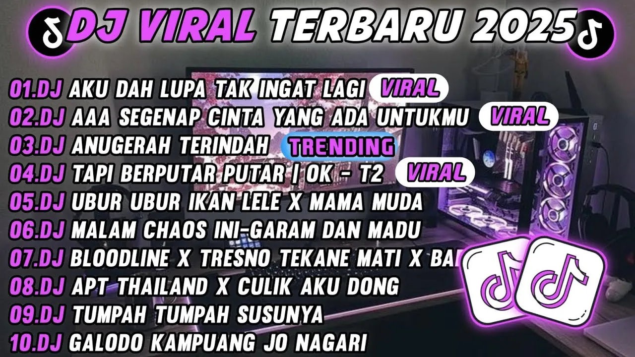 DJ TIKTOK TERBARU 2025-π΅ DJ DJ AKU DAH LUPA TAK INGAT LAGI π΅ DJ ANUGERAH TERINDAH FULL ALBUM