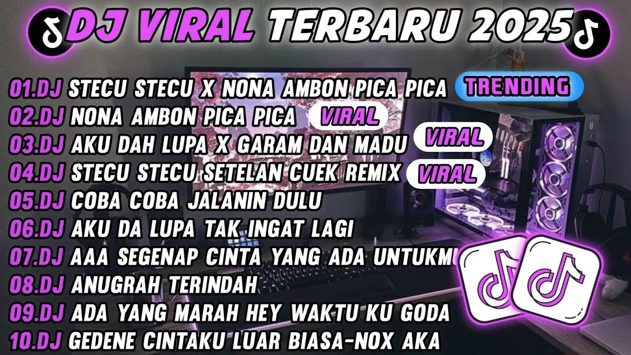 DJ TIKTOK TERBARU 2025-π΅ DJ DJ STECU STECU STELAN CUEK REMIX π΅ DJ NONA AMBON PICA PICA FULL ALBUM
